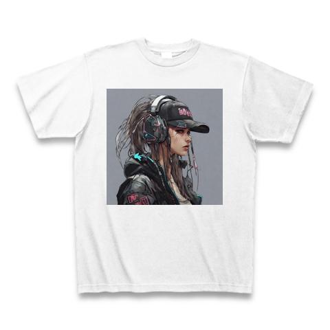 サイバーパンク少女キャップ仕様 Tシャツを購入|デザインTシャツ