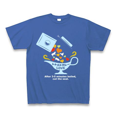 レトルトカレーLOVE Tシャツ(ミディアムブルー/Pure Color Print)を