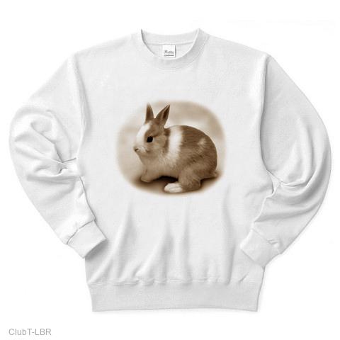 うさぎ 横向き ブラウン トレーナーを購入|デザインTシャツ通販【ClubT】