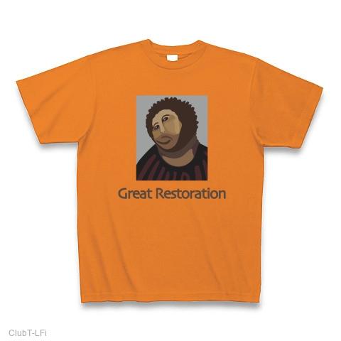 スペイン フレスコ画の偉大なる修復 Tシャツ(オレンジ/Pure Color 