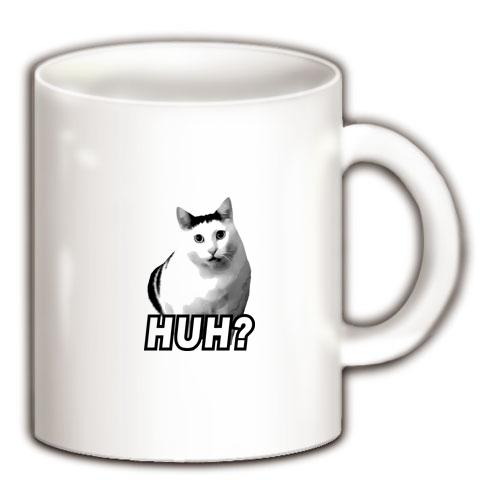 ハァ？猫 猫ミーム HUH? マグカップを購入|デザインTシャツ通販【ClubT】