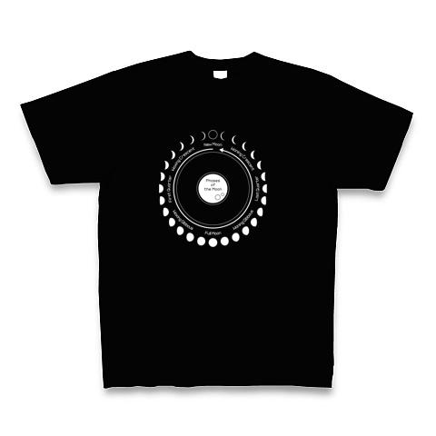  Man - 月の満ち欠け　Tシャツ　白　黒 月の満ち欠け・白 Tシャツを購入|デザインTシャツ通販【ClubT】