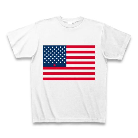 新アメリカ国旗 Tシャツ(ホワイト/通常印刷)を購入|デザインTシャツ