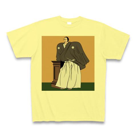 坂本龍馬 Tシャツ(ライトイエロー/通常印刷)を購入|デザインTシャツ
