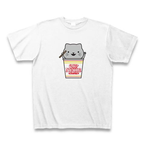 カップヌードルパロディ】カップニャードル Tシャツ(ホワイト/通常印刷