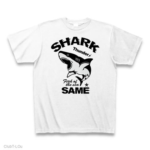 サメ（鮫）シャーク デザイン・イラスト・アイテム・グッズ・黒・サンダー・SHARK (SAME)(C) Tシャツを購入|デザイン Tシャツ通販【ClubT】