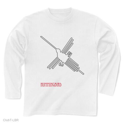 ナスカの地上絵 ハチドリ ロゴあり 長袖Tシャツを購入|デザインT