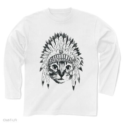 インディアン猫 長袖Tシャツを購入|デザインTシャツ通販【ClubT】