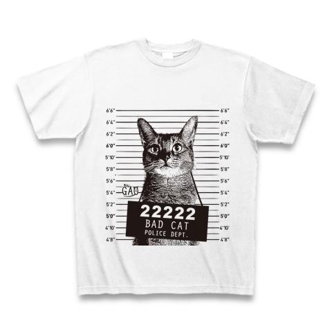 猫マグショット Tシャツを購入|デザインTシャツ通販【ClubT】