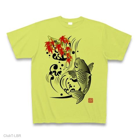 和風柄 鯉の滝登り秋（グレー）の全アイテム|デザインTシャツ