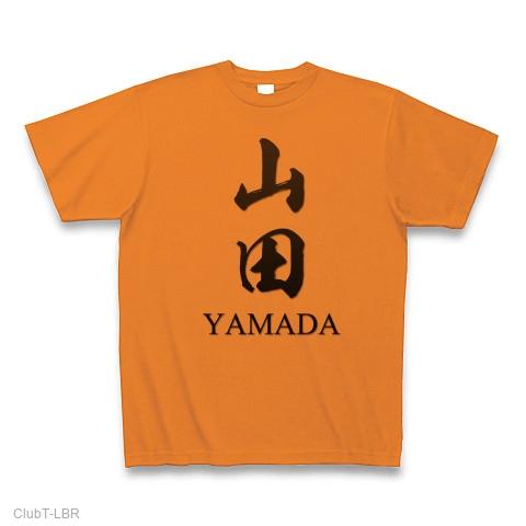 山田(yamada)日本の多い苗字(名字)第13位：筆字：面白文字デザイン