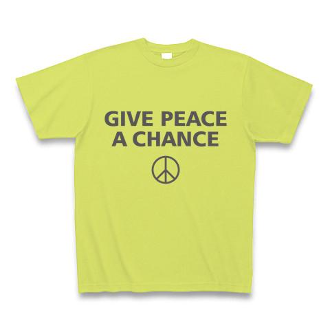 GIVE PEACE A CHANCE（平和を我等に） Tシャツ (Pure Color Print)