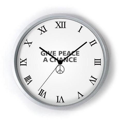 GIVE PEACE A CHANCE（平和を我等に） 掛時計を購入|デザインTシャツ ...