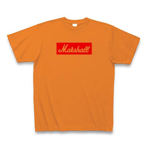 Marshall Box Logo-RED- マーシャル赤ボックスロゴTシャツ Tシャツ (通常印刷)