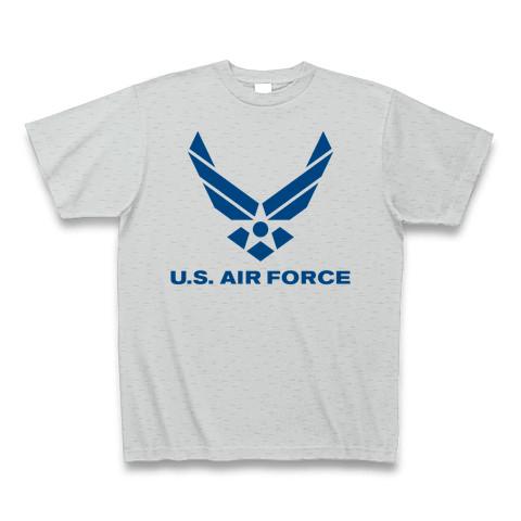 アメリカ空軍-U.S.AIR FORCE- ロゴTシャツ Tシャツ(グレー/通常印刷)を