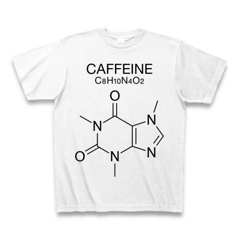 CAFFEINE C8H10N4O2 -カフェイン-ロゴTシャツ Tシャツ(ホワイト/通常