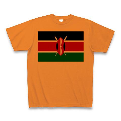 ケニア--Kenya-- Tシャツ(オレンジ/通常印刷)を購入|デザインTシャツ
