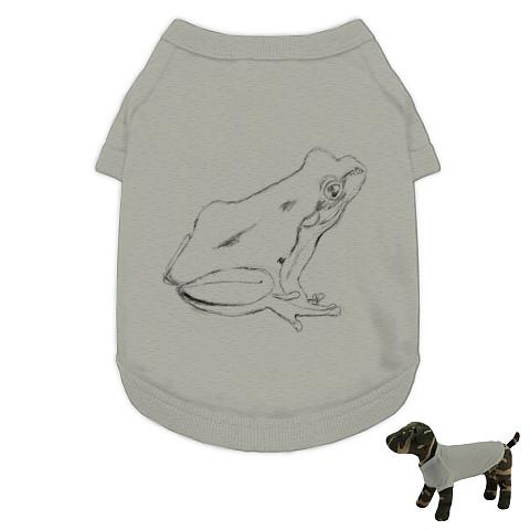 カエルのラフ画Tシャツ ドッグウェアを購入|デザインTシャツ通販