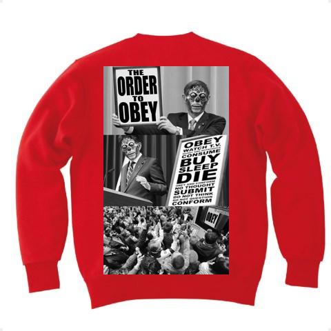 令和OBEY トレーナー(レッド/Pure Color Print)を購入|デザインTシャツ