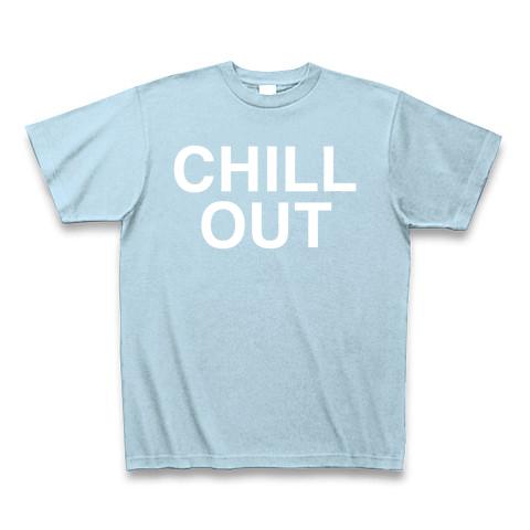 CHILL OUT白ロゴ Tシャツ(ライトブルー/Pure Color Print)を購入