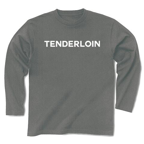 TENDERLOIN-テンダーロイン- 白ロゴ 長袖Tシャツ(グレー/Pure Color