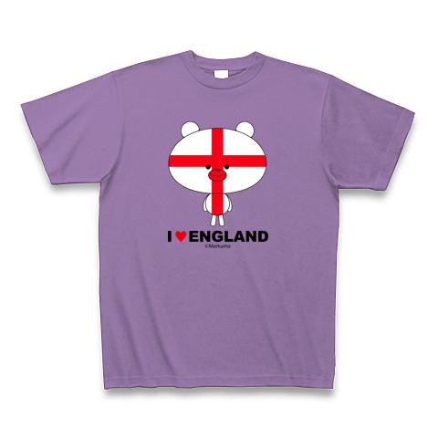 I LOVE イングランド！国旗のマークマ Tシャツ(ライトパープル/Pure