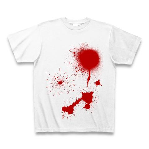 血しぶき Tシャツ(ホワイト/通常印刷)を購入|デザインTシャツ通販【ClubT】