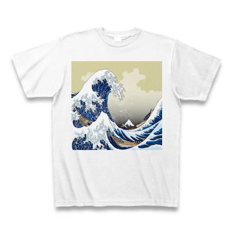 浮世絵 波 Tシャツ(ホワイト/通常印刷)を購入|デザインTシャツ通販