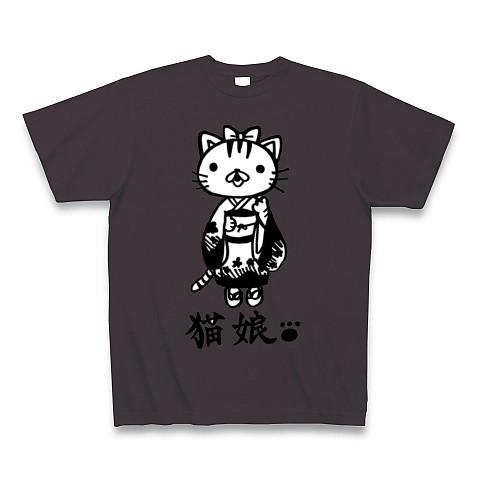 猫娘 Tシャツ(チャコール/Pure Color Print)を購入|デザインTシャツ