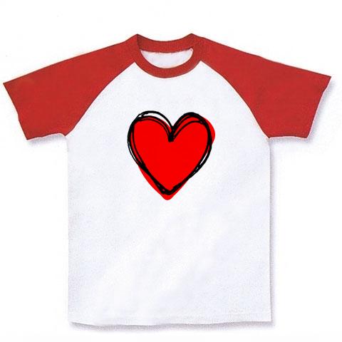 ハート ラグランTシャツを購入|デザインTシャツ通販【ClubT】