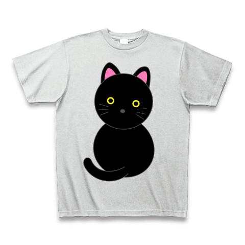 振り向く黒猫 Tシャツ(アッシュ/Pure Color Print)を購入|デザインT