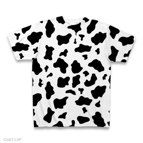 牛柄 全面Ｔシャツ 全面プリントTシャツ(ホワイト)を購入|デザインT