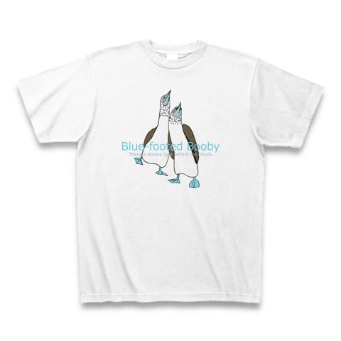 ホワイト模様入りポリエステルTシャツ アオアシカツオドリ(3) Tシャツを購入|デザインTシャツ通販【ClubT】