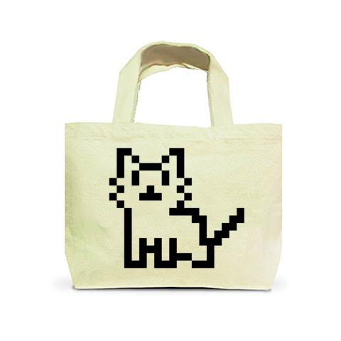 ドット絵ネコ猫 トートバッグS(ナチュラル)を購入|デザインTシャツ通販