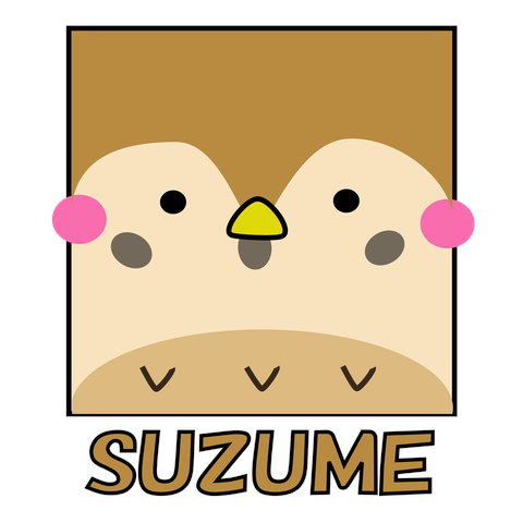 イラスト585 四角いスズメ 名前付き トートバッグSを購入