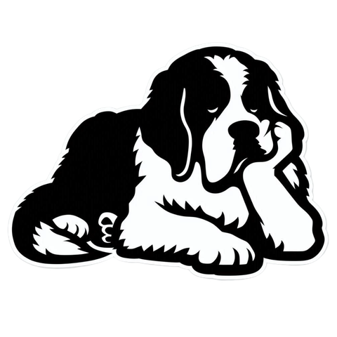 考えるバーニーズマウンテンドッグ