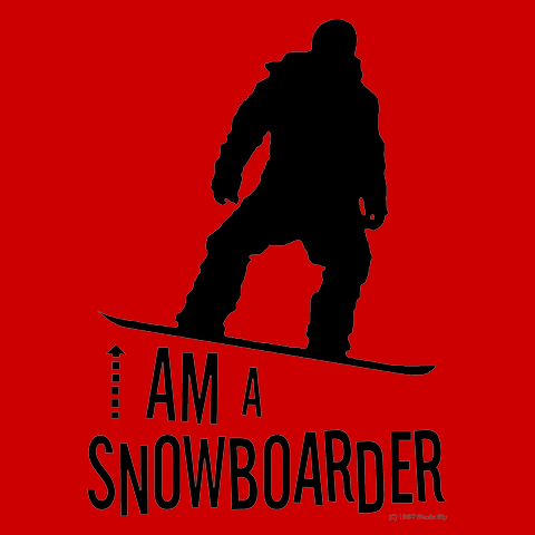 I AM A SNOWBOARDER（back print / all black color）