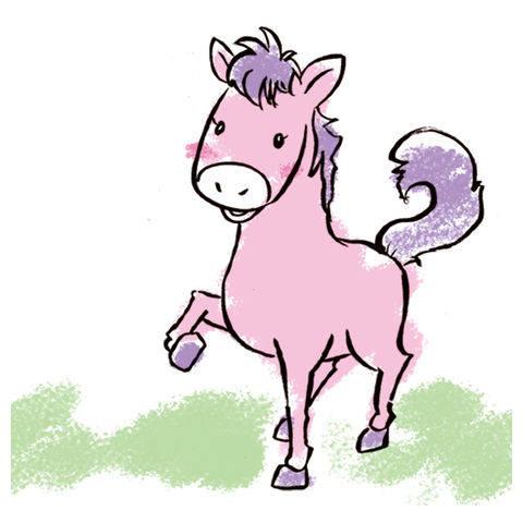 ピンクの馬の こりんちゃん
