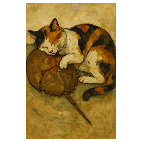 カブトガニの枕（シーレ風）