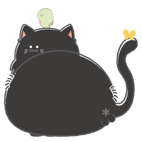 ふっくら黒猫（よんだか？）