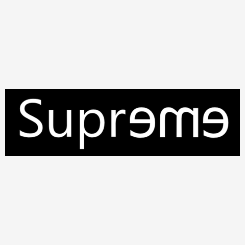 シュプリーム　ブラックロゴ風
