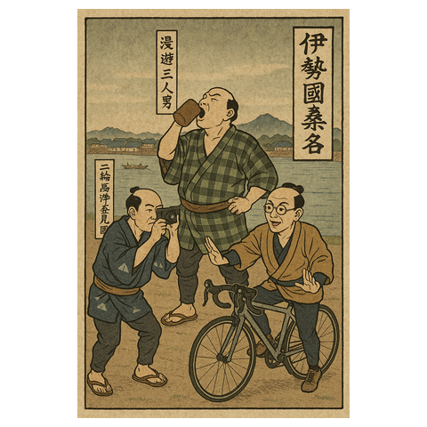 浮世絵風Tシャツ