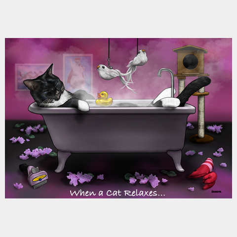 When a Cat Relaxes…_背景あり