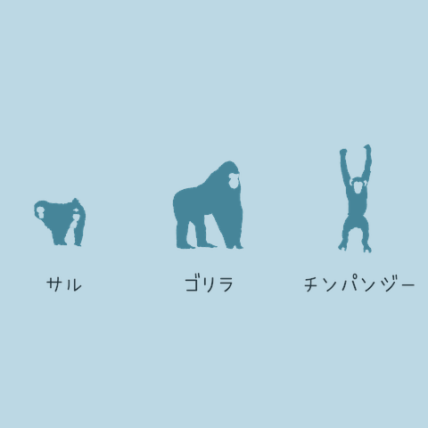 サル ゴリラ チンパンジーTシャツ