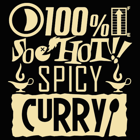 100%SO HOT!!<br />SPICY CURRYTシャツ