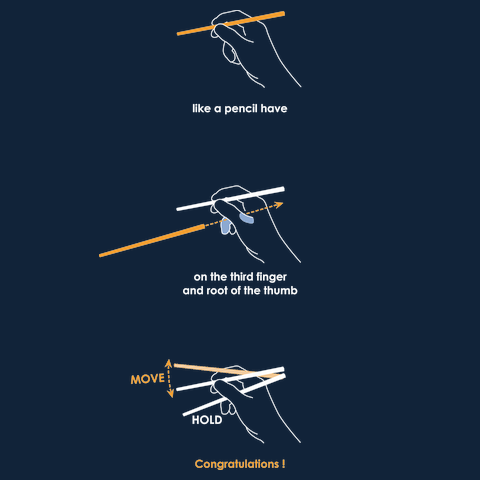 箸の持ち方Tシャツ