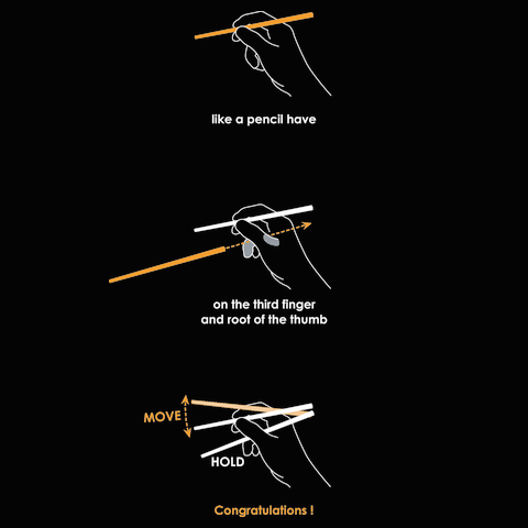 箸の持ち方Tシャツ