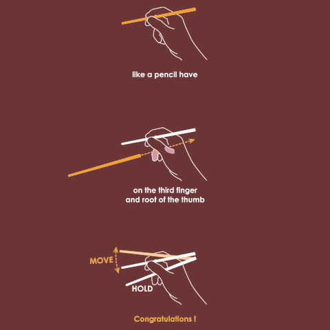 箸の持ち方Tシャツ