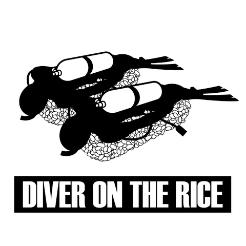 DIVER ON THE RICETシャツ
