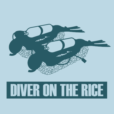 DIVER ON THE RICETシャツ